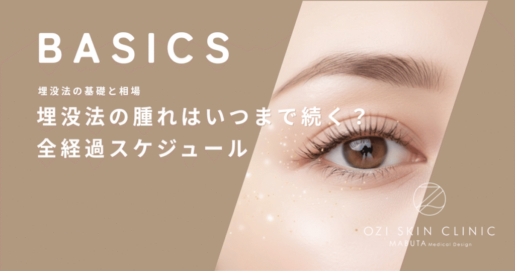 埋没法の腫れはいつまで続く？術後のピークと落ち着くまでの全経過スケジュール