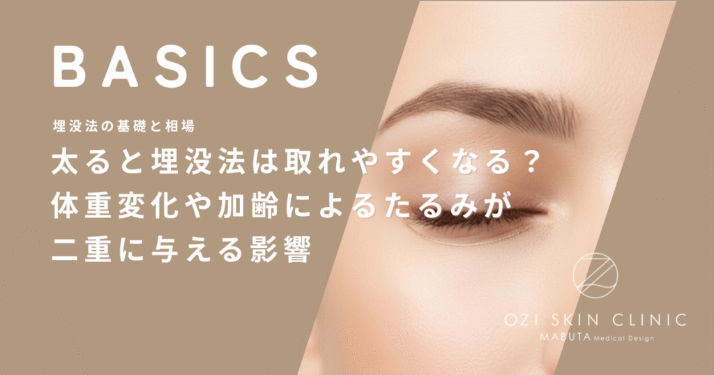 太ると埋没法は取れやすくなる？体重変化や加齢によるたるみが二重に与える影響